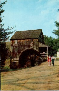 Vtg 1950s Wight Grist Mill Sturbridge Village Massachusetts MA Postcard