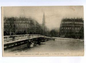 192459 FRANCE PARIS flooding 1910 Pont de l'Alma Vintage PC