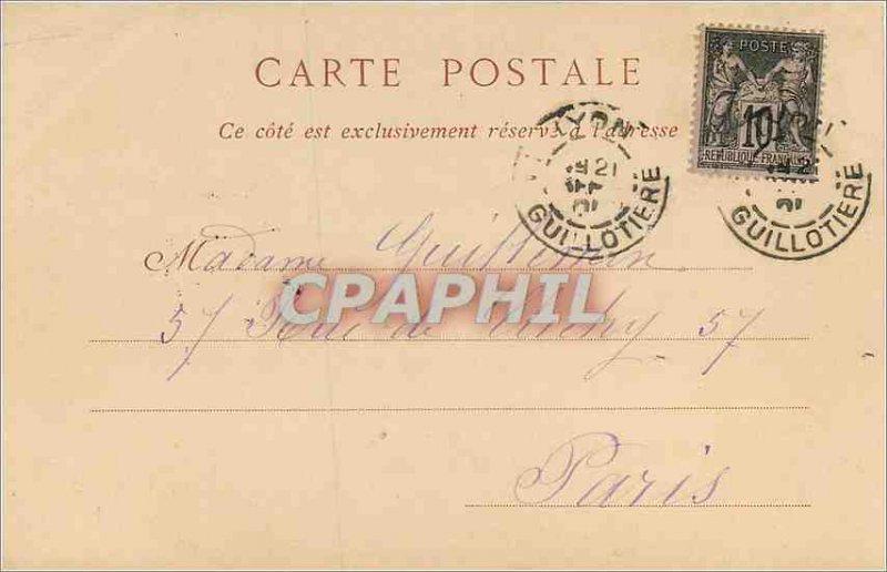 Old Postcard Lyon the large theater (1900 card)