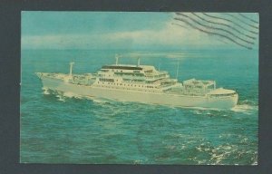 Ca 1954 Post Card Grace Line Cruise Ship Mailed From Peru