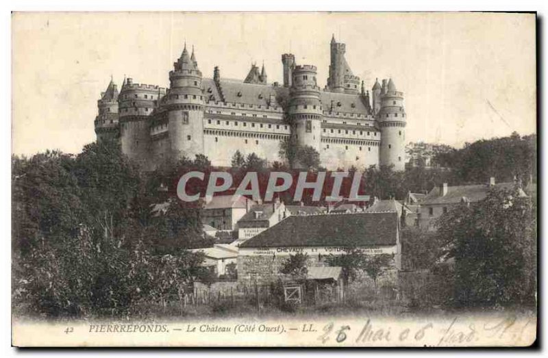 Old Postcard Pierrefonds Chateau West Coast