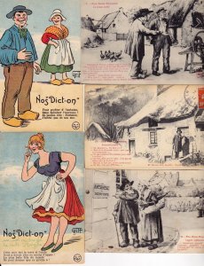 FOLKLORE France Humor 273 Vintage Postcards pre-1940 (L2851)