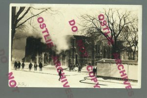 Vinton IOWA RPPC 1922 FIRE Disaster FIREMEN nr Dysart Cedar Rapids LaPorte City