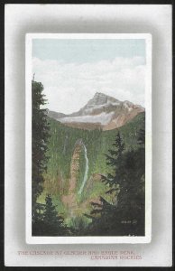 The Cascade at Glacier and Eagle Peak, Canadian Rockies, Early Postcard, Unused