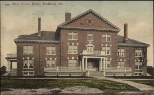 Portland ME Mary Brown Home c1905 Postcard