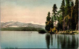 Vtg 1908 Lake Tahoe Scenic View Snow Capped Mountain California CA Postcard