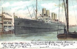 S.S. Deutschland New York, USA Ocean Liner, Oceanliner Ship 1907 light corner...