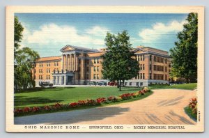 Ohio Masonic Home Rickly Memorial Hospital Springfield OH Postcard