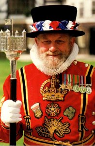 England London Beefeater At The Tower Of London