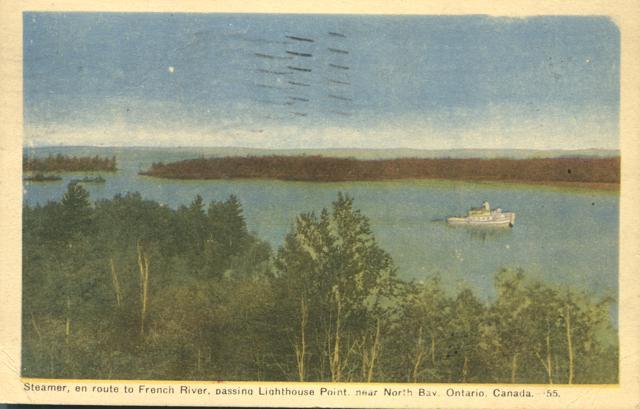 Steamer en route to French River - near North Bay, Ontario, Canada pm 1947