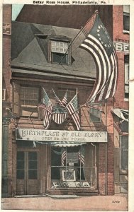 Vintage Postcard 1941 Betsy Ross House Birthplace Of Old Glory Philadelphia PA