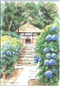 M-48633 House Nature Garden Scenery Painting/Art Print