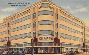 Lansing Michigan Knapp's Department Store, Color Linen Vintage Postcard U9759