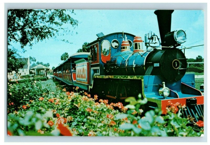 Vintage Post Card The Transveldt Railway Busch Gardens, Tampa, Florida G2