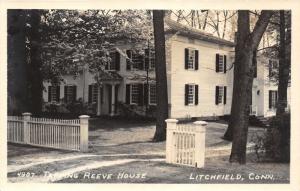 Litchfield Connecticut~Tapping Reeve House (Litchfield Law School)~c1950s RPPC