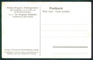 Richard Wagner Opera Der Fliegende Holl�nder postcard TC3492