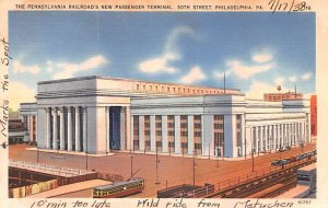 Pennsylvania Railroad's New Passenger Terminal Philadelphia, Pennsylvania PA  