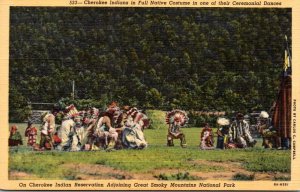 Cherokee Indians In Full Native Costume On Cherokee Indian Reservation Great ...