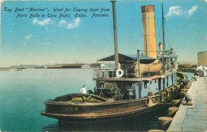 Postcard Panama Tug boat Mariner Porto Bello Toro Point Vibert Dixon 23-6251