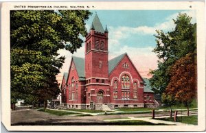 Postcard NY Walton United Presbyterian Church