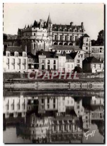 Postcard Modern Touraine Amboise Loire Castles I and L Chateau seen Bords de ...