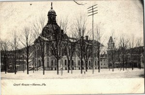 View of Court House, Warren PA Undivided Back Vintage Postcard D67