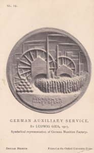 German Munition Factory Service WW1 USA Military Medal Old Postcard