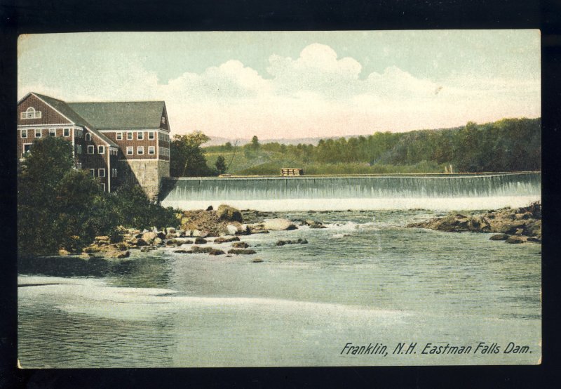 Franklin, New Hampshire/NH Postcard, Eastman Falls Dam*, 1907!