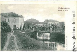 03313  CARTOLINA d'Epoca: FERRARA - PORTOMAGGIORE: PONTE FERRO