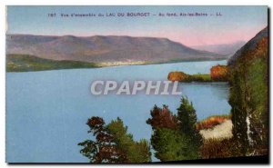 Old Postcard Aix Les Bains View of Entire Lake Du Bourget In doing