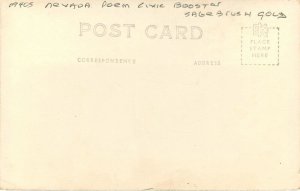 Postcard RPPC Photo 1940s Nevada poem civic Booster Sagebrush Gold 23-430