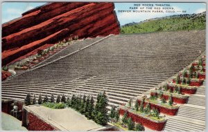 Vintage Red Rocks Theatre Denver Mountain Parks Colorado Litho Postcard H76