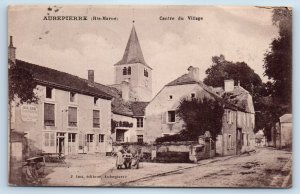 Aubepierre Haute-Marne France Postcard Centre du Village c1910 Soldier's Mail