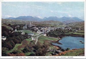 Postcard Ireland - Clifden and the Twelve Pins Mountains Connemara Co. Galway