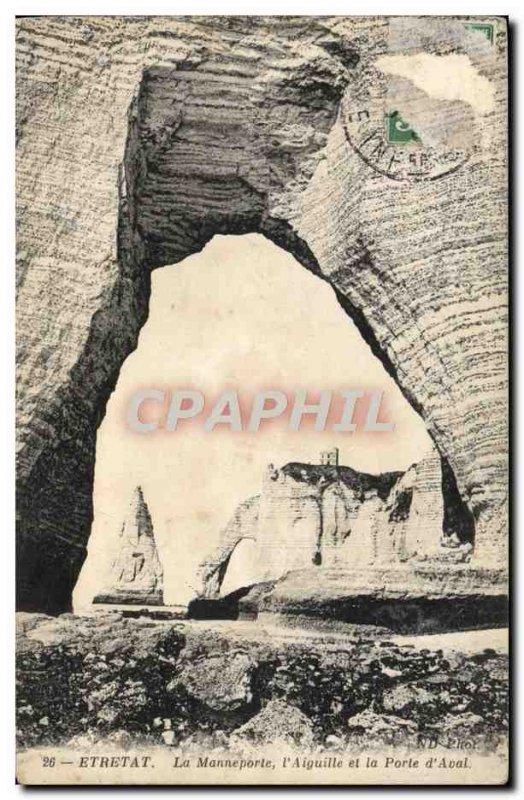 Old Postcard Etretat The Manneporte I & # 39Aiguille And Gate D & # 39Aval