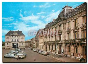 Modern Postcard Mont de Marsan Place of the City Hall and the Post Office