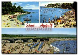 Postcard Modern Saint Aygulf Beach Four a Chaux Beach The large beach