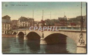 Old Postcard Liege Arches Bridge