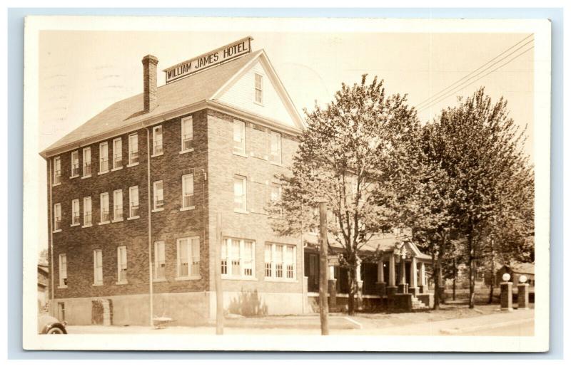 Postcard William James Hotel, Oakland, Maryland MD 1930 RPPC H30