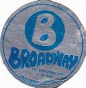 BRASIL SAO PAULO BROADWAY HOTEL VINTAGE LUGGAGE LABEL