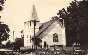 c.'32, Real Photo,RPPC, M.E.Methodist  Church, Msg, Waukee,IA, Old Post Card