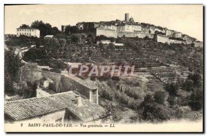 Old Postcard Saint Paul Du Var Vue Generale