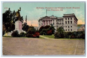 San Francisco California Postcard McKinley Monument Pacific Hospital Road c1910