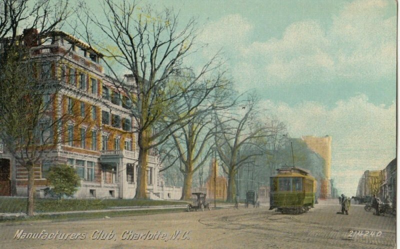 CHARLOTE, North Carolina, 1900-10s; Manufacturers Club, street