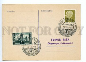 495703 Germany 1957 special cancellations visit of German President to Saarland