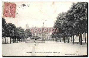 Old Postcard Nevers Ducal Palace and Place de la Republique