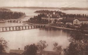 SAVONLINNA FINLAND KYLPYLAITOS POSTCARD c1910s