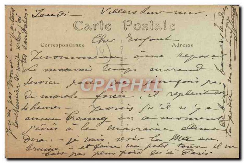 Old Postcard Auberville Entree farm mansion