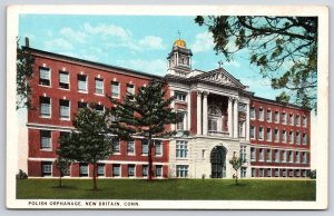 Polish Orphanage New Britain Connecticut CT Grounds & Pine Trees View Postcard