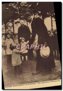 Old Postcard Negro Male Black Day missionary in Lorraine A Senegalese Spiritan